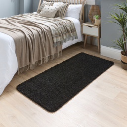 My Rug Black Rug 67 x 150cm - Size: 67 x 150 x 2cm - Wilko - thumbnail 3