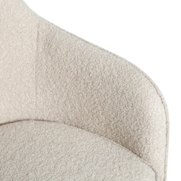 Muse Accent Chair in Boucle Upholstery - Cream - Size: Single - Genesis - Wilko - thumbnail 7