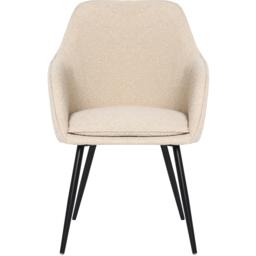 Muse Accent Chair in Boucle Upholstery - Cream - Size: Single - Genesis - Wilko - thumbnail 4