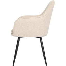 Muse Accent Chair in Boucle Upholstery - Cream - Size: Single - Genesis - Wilko - thumbnail 5
