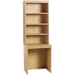 R White Cabinets 4 Shelf Small Laptop Desk with Hutch Brown - Size: 182.8 x 60 x 54cm - Wilko - thumbnail 3