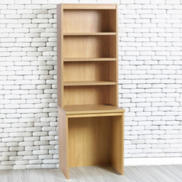 R White Cabinets 4 Shelf Small Laptop Desk with Hutch Brown - Size: 182.8 x 60 x 54cm - Wilko
