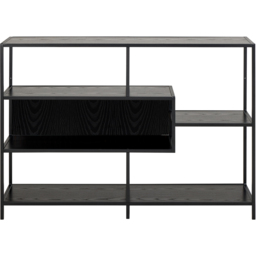 Florence Seaford 4 Shelf Ash Black Metal Bookcase - Furniture To Go - Wilko - thumbnail 6