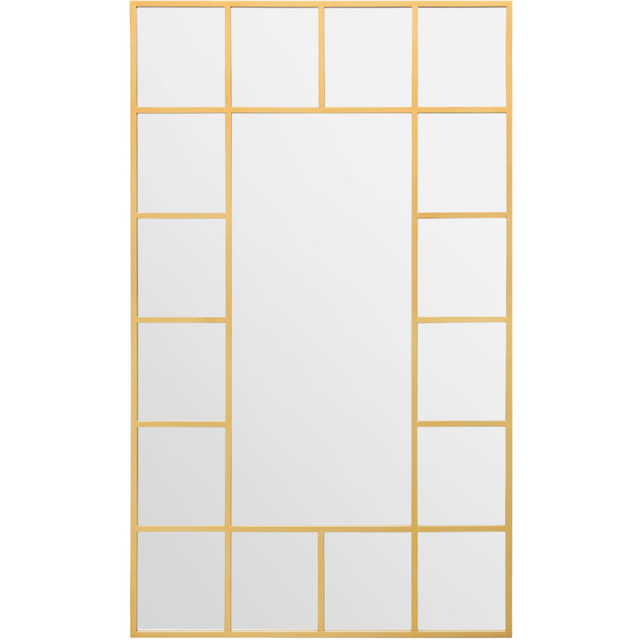 MirrorOutlet The Genestra Gold Modern Wall and Leaner Garden Mirror 200 x 120cm - Size: 200 x 120 x 3cm - Wilko - image 1