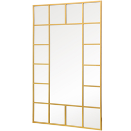MirrorOutlet The Genestra Gold Modern Wall and Leaner Garden Mirror 200 x 120cm - Size: 200 x 120 x 3cm - Wilko - thumbnail 4