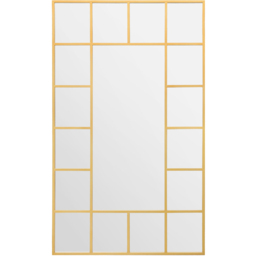 MirrorOutlet The Genestra Gold Modern Wall and Leaner Garden Mirror 200 x 120cm - Size: 200 x 120 x 3cm - Wilko