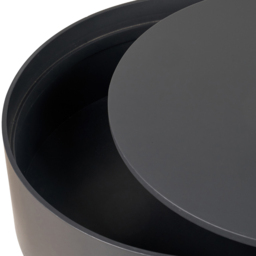 Pacific Lifestyle Hugo Dark Grey Wood Veneer and Black Metal Storage Table - Wilko - thumbnail 5