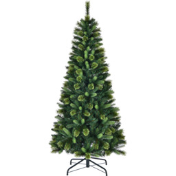 Slim Mayfair Tree 6.5ft - Green - Size: 6ft - Wilko