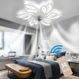 Living and Home White Flower Shape LED Ceiling Fan Light with Remote 25 inch - Size: 14 x 65 x 65cm - Wilko - thumbnail 6