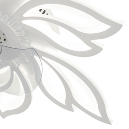 Living and Home White Flower Shape LED Ceiling Fan Light with Remote 25 inch - Size: 14 x 65 x 65cm - Wilko - thumbnail 5