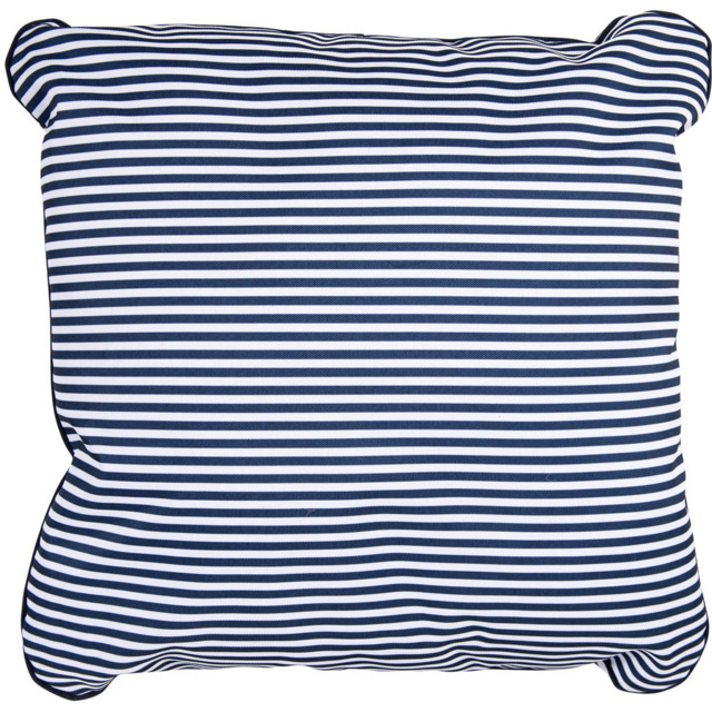 The Three Rivers Hamper Co Navy and White Stripes Cushion 45 x 45cm - Blue - Wilko - image 1