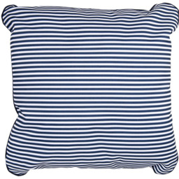 The Three Rivers Hamper Co Navy and White Stripes Cushion 45 x 45cm - Blue - Wilko - thumbnail 1