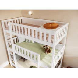 Flair Bea White Triple High Wooden Bunk Bed - Size: Single - Wilko - thumbnail 3
