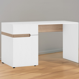 Florence Chelsea White and Oak Dressing Table - Size: 60 x 128 x 75cm - Furniture to Go - Wilko
