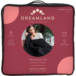 Dreamland Snuggle Up Black Velvet Heated Throw 120 x 160cm - Size: 43 x 9 x 40cm - Wilko - thumbnail 4