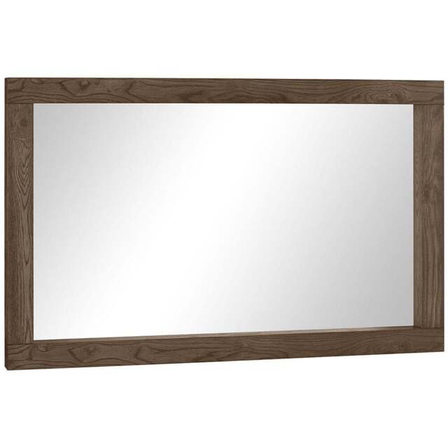 Bentley Designs Turin Dark Oak Rectangle Landscape Wall Mirror 144 x 90cm - Size: 90 x 144 x 8cm - Brown - Wilko - image 1