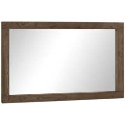 Bentley Designs Turin Dark Oak Rectangle Landscape Wall Mirror 144 x 90cm - Size: 90 x 144 x 8cm - Brown - Wilko