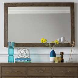 Bentley Designs Turin Dark Oak Rectangle Landscape Wall Mirror 144 x 90cm - Size: 90 x 144 x 8cm - Brown - Wilko - thumbnail 3