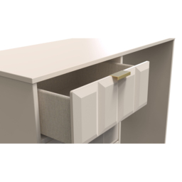 Crowndale Cube 4 Drawer Matt Kashmir Dressing Table - Cream - Wilko - thumbnail 7