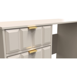 Crowndale Cube 4 Drawer Matt Kashmir Dressing Table - Cream - Wilko - thumbnail 6