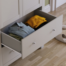 Vida Designs Arlington 2 Door 2 Drawer Grey Wardrobe - Size: 2 Door, 2 Drawer - Wilko - thumbnail 4
