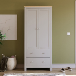 Vida Designs Arlington 2 Door 2 Drawer Grey Wardrobe - Size: 2 Door, 2 Drawer - Wilko - thumbnail 7