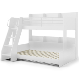 Julian Bowen Domino White Triple Sleeper Bunk Bed - Size: Single + Small Double - Wilko - thumbnail 3