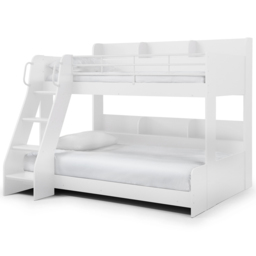 Julian Bowen Domino White Triple Sleeper Bunk Bed - Size: Single + Small Double - Wilko - thumbnail 4