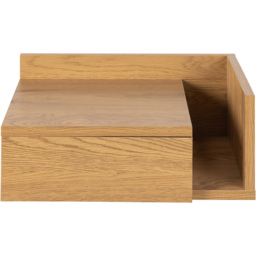 Florence Ashlan Single Drawer Oak Square Bedside Table - Brown - Furniture To Go - Wilko - thumbnail 6