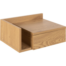 Florence Ashlan Single Drawer Oak Square Bedside Table - Brown - Furniture To Go - Wilko - thumbnail 4