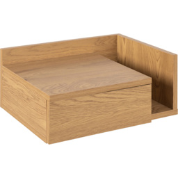 Florence Ashlan Single Drawer Oak Square Bedside Table - Brown - Furniture To Go - Wilko - thumbnail 5