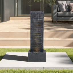 Living and Home LED Stone Standing Outdoor Water Feature Fountain - Size: 98 x 34 x 22cm - Grey - Wilko - thumbnail 3
