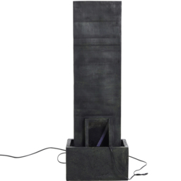 Living and Home LED Stone Standing Outdoor Water Feature Fountain - Size: 98 x 34 x 22cm - Grey - Wilko - thumbnail 4