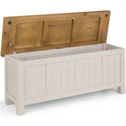 Julian Bowen Aspen Grey Wash Storage Bench - Size: 35 x 110 x 45cm - Wilko - thumbnail 6