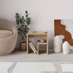 Decortie Bon Table Oak Modern Side - Size: 40 x 40 x 35cm - Brown - Wilko - thumbnail 6