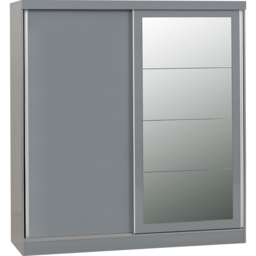 Seconique Nevada 2 Door Grey Sliding Wardrobe - Wilko - thumbnail 7