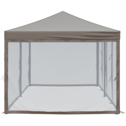 vidaXL 3 x 6m Taupe Foldable Party Tent with Sidewalls - Brown - Wilko - thumbnail 5