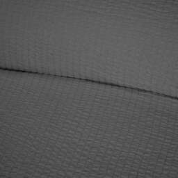 Seersucker Washable Duvet Set Charcoal Superking - Size: Super King - Divante - Wilko - thumbnail 6