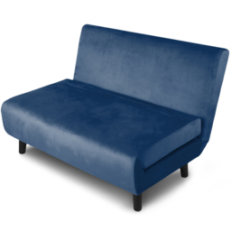 Aurora 2 Seater Blue Velvet Sofa Bed - Home Garden Direct - Wilko - thumbnail 5