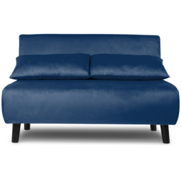 Aurora 2 Seater Blue Velvet Sofa Bed - Home Garden Direct - Wilko - thumbnail 4