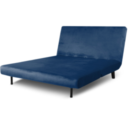 Aurora 2 Seater Blue Velvet Sofa Bed - Home Garden Direct - Wilko - thumbnail 6
