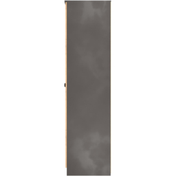 Crowndale Bora 2 Door 6 Shelf Gold Oak and Graphite Triple Wardrobe - Grey - Wilko - thumbnail 4