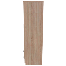 Crowndale Sherwood 2 Door 2 Drawer Bardolino Oak Double Wardrobe - Size: 2 Door, 2 Drawer - Brown - Wilko - thumbnail 4