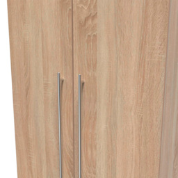 Crowndale Sherwood 2 Door 2 Drawer Bardolino Oak Double Wardrobe - Size: 2 Door, 2 Drawer - Brown - Wilko - thumbnail 6