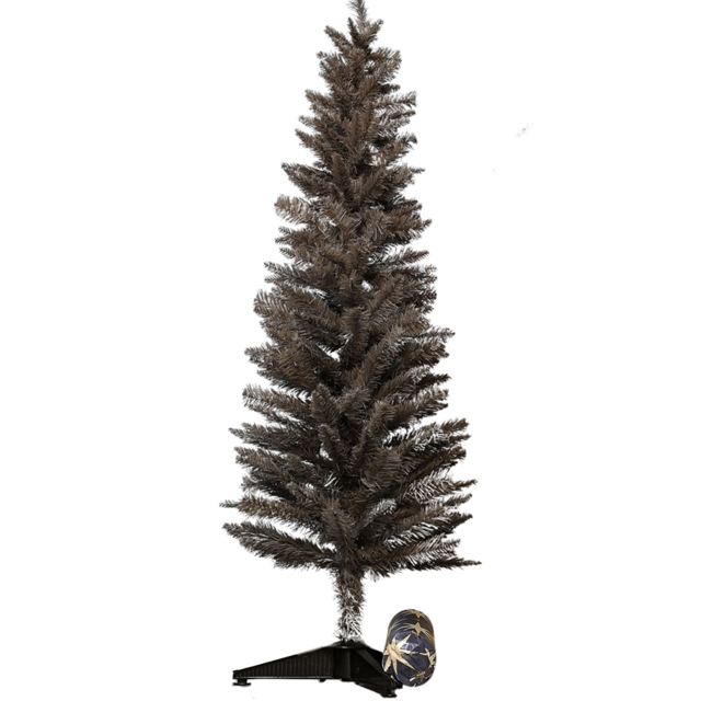 Samuel Alexander Grey Snowtime Wrapped Pencil Pine Artificial Christmas Tree 5ft - Wilko - image 1