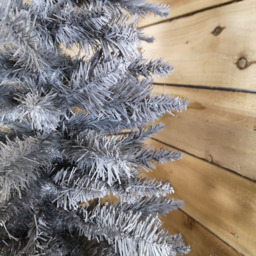 Samuel Alexander Grey Snowtime Wrapped Pencil Pine Artificial Christmas Tree 5ft - Wilko - thumbnail 5