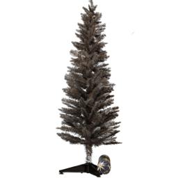 Samuel Alexander Grey Snowtime Wrapped Pencil Pine Artificial Christmas Tree 5ft - Wilko