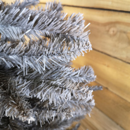 Samuel Alexander Grey Snowtime Wrapped Pencil Pine Artificial Christmas Tree 5ft - Wilko - thumbnail 4