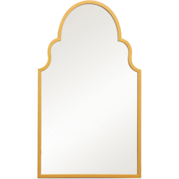 The Arcus Gold Arched Metal Wall Mirror 104 x 61cm - MirrorOutlet - Wilko