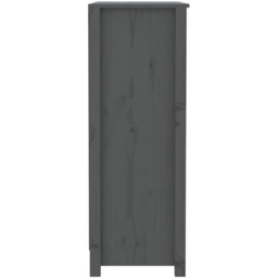 vidaXL 3 Shelf Grey Solid Pine Wood Bookcase - Size: 97 x 80 x 35cm - Wilko - thumbnail 6